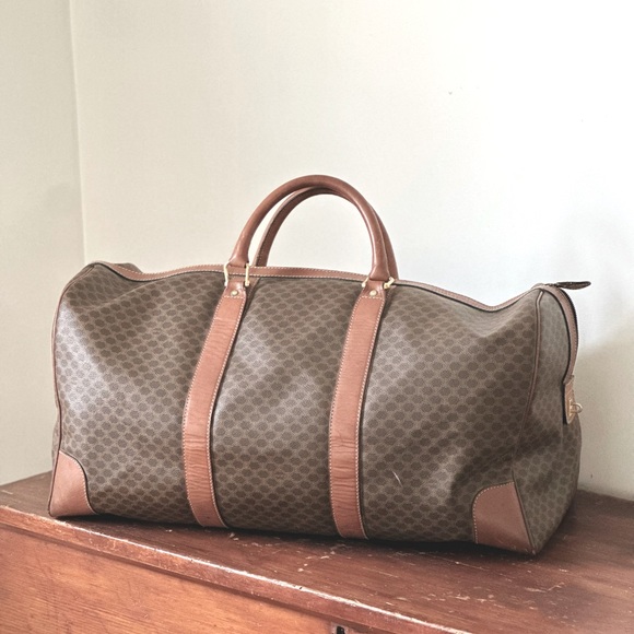 🍦SUNDAE SPRING SALE🍦Vintage Celine 60cm /Grande Macadam Luggage Travel Bag 90s - Picture 1 of 16